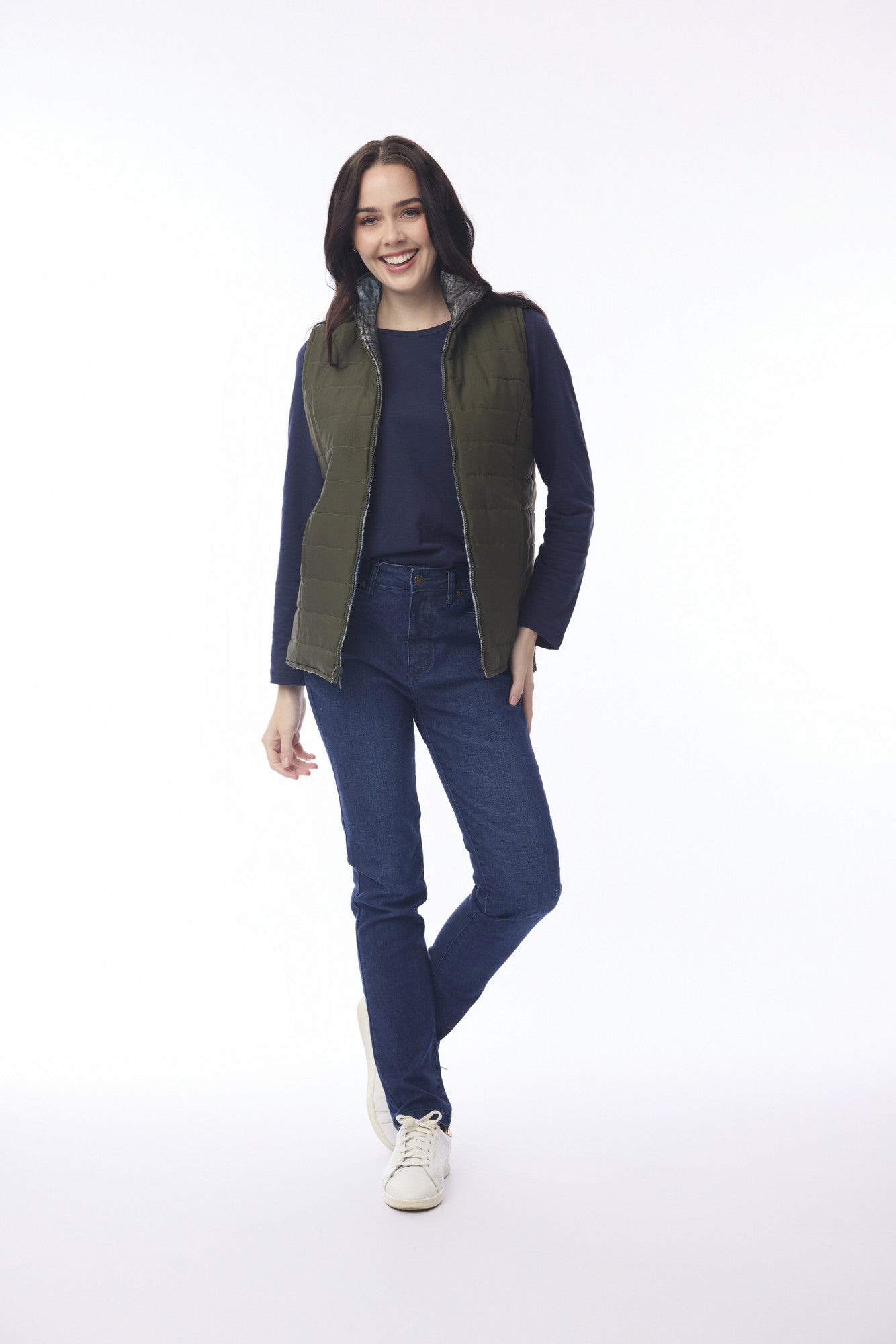 Orientique Reversible Puffer Vest - New Jungle