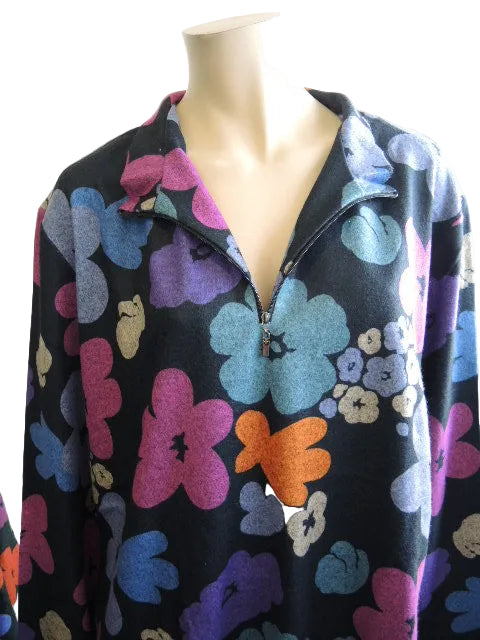 Ls Collection Zip Neck Top