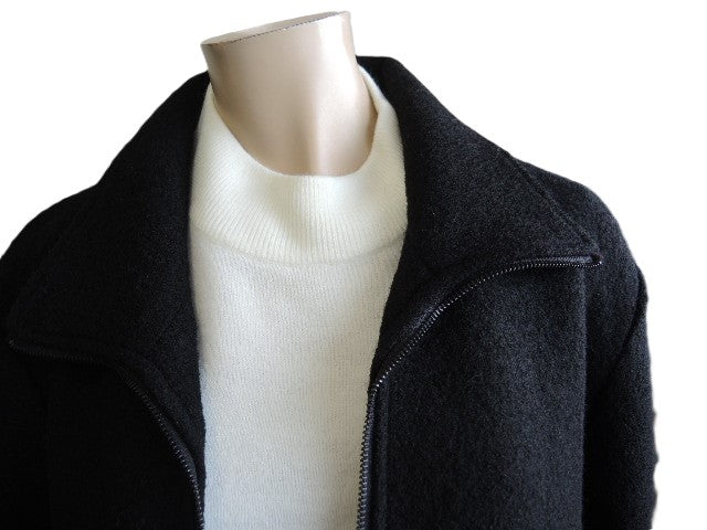 Jillian Boiled Wool Zip Jacket (Black or Red)