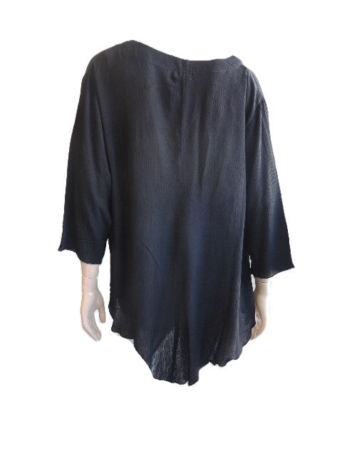 Plain Crinkle Rayon Top (Pink or Black)