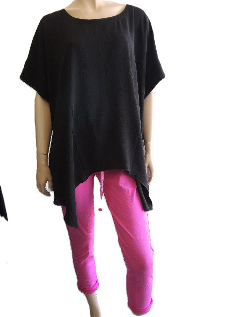 Vivid Loose Black Top
