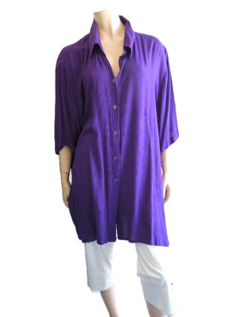 Plusss Crinkle Rayon Shirt