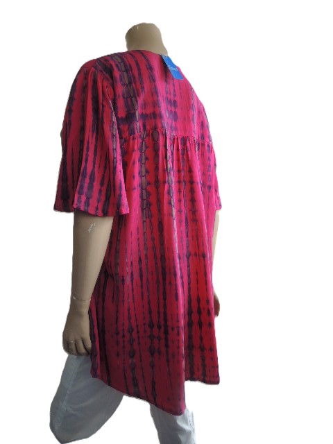 Plusss Gathered Front V Neck Top