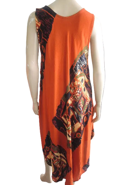 Crinkle Rayon Sleeveless Dress (up to size 18)