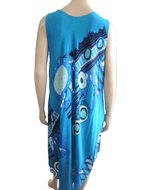 Crinkle Rayon Sleeveless Dress (up to size 18)
