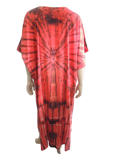 Long Tie Dyed Rayon Kaftan