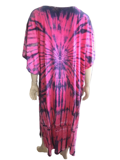 Long Tie Dyed Rayon Kaftan