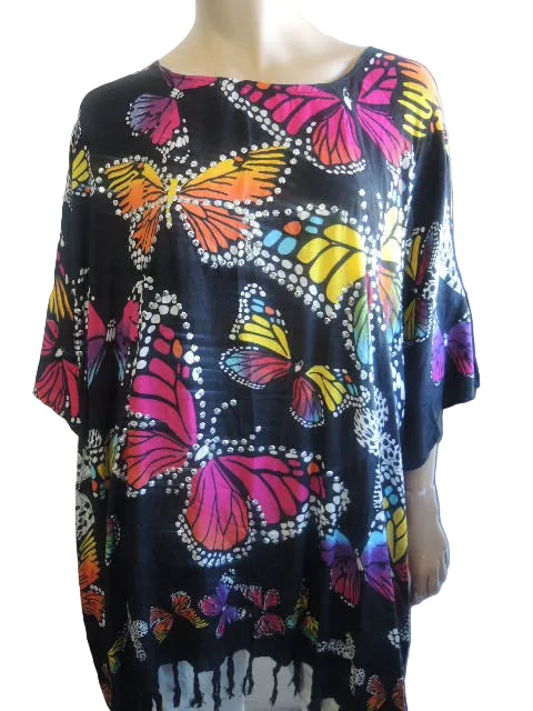 Butterfly Design Kaftan Style Top (3 Colours)