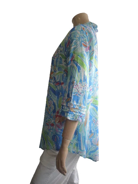 Renoma Organic Cotton Frilled Neck Top