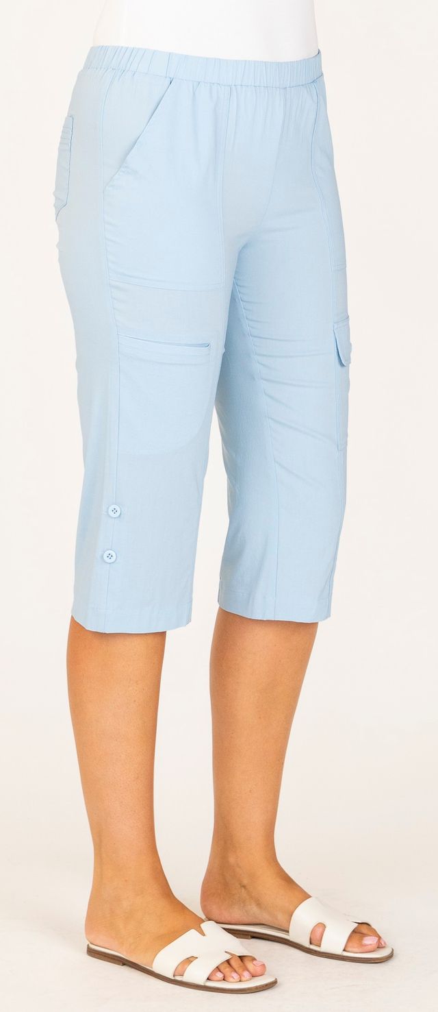 Vivid Supreme Pedal Pusher length Cargo Pants (Two Colours)