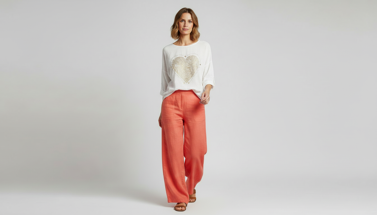 E'Talia Heart Top (White or Black)