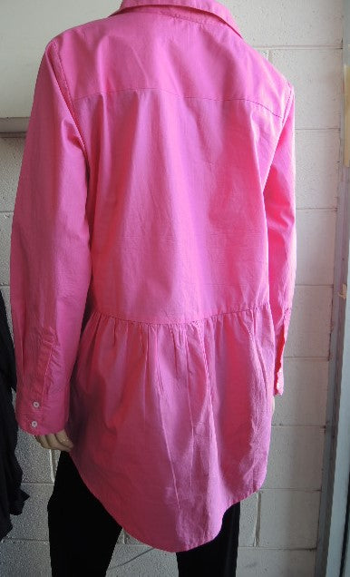 Orientique Poplin Shirt (pink or emerald)