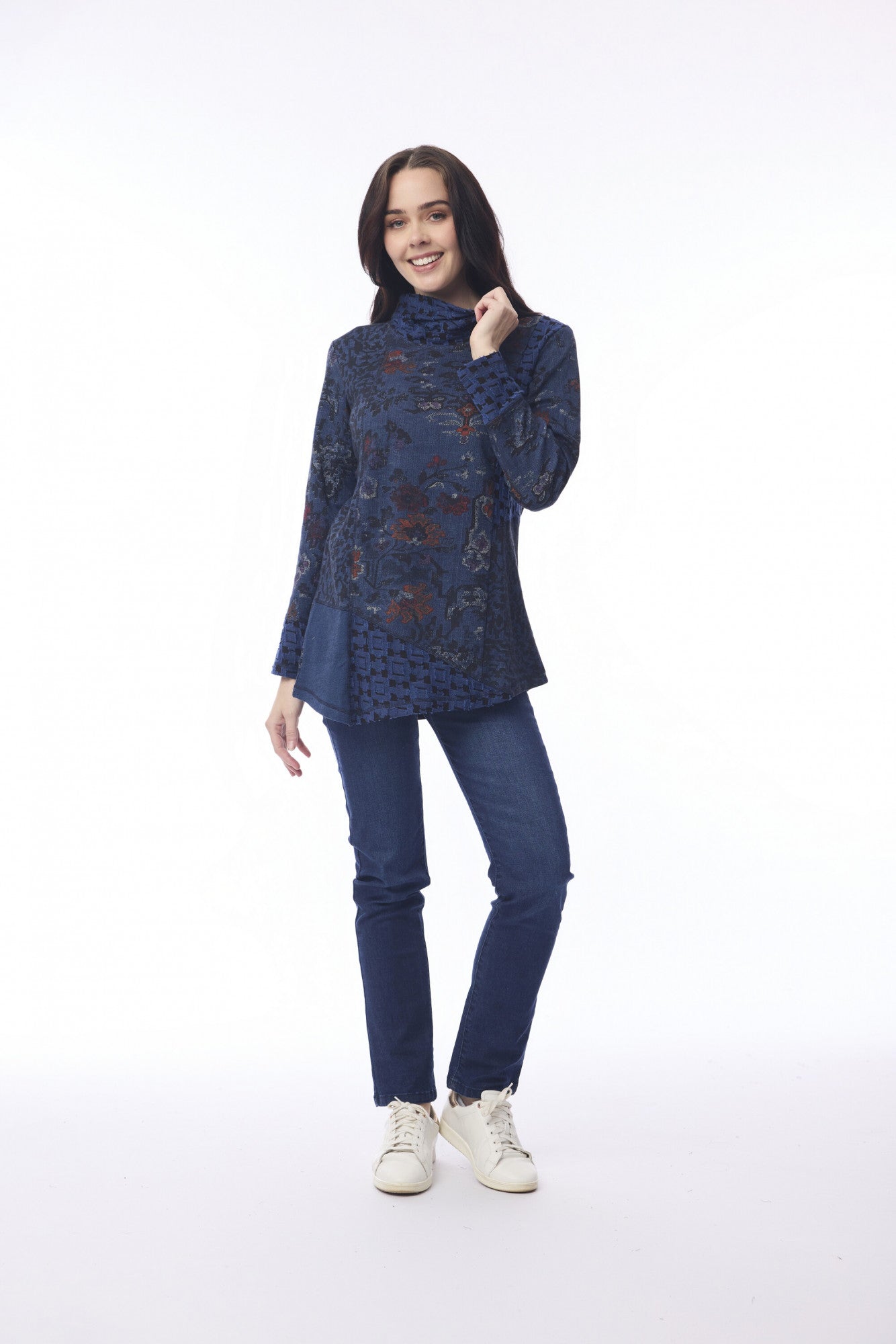 Orientique Patch Tunic Top