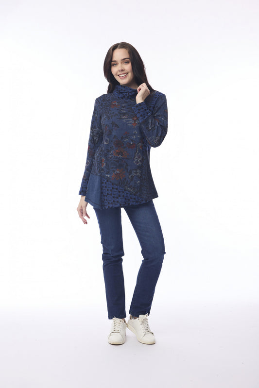 Orientique Patch Tunic Top