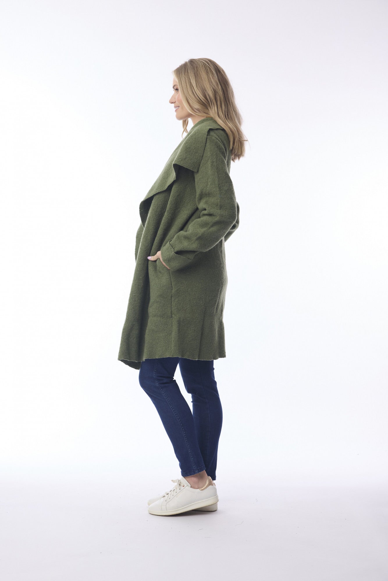 Orientique Wool Wrap Jacket  (Black or Olive)