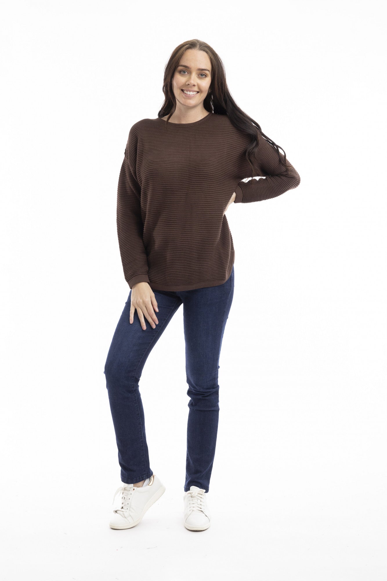 Orientique Organic Cotton Rib Knit Jumper (Many Colours)
