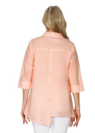 Emily Adams Cotton Blend Spliced Shirt