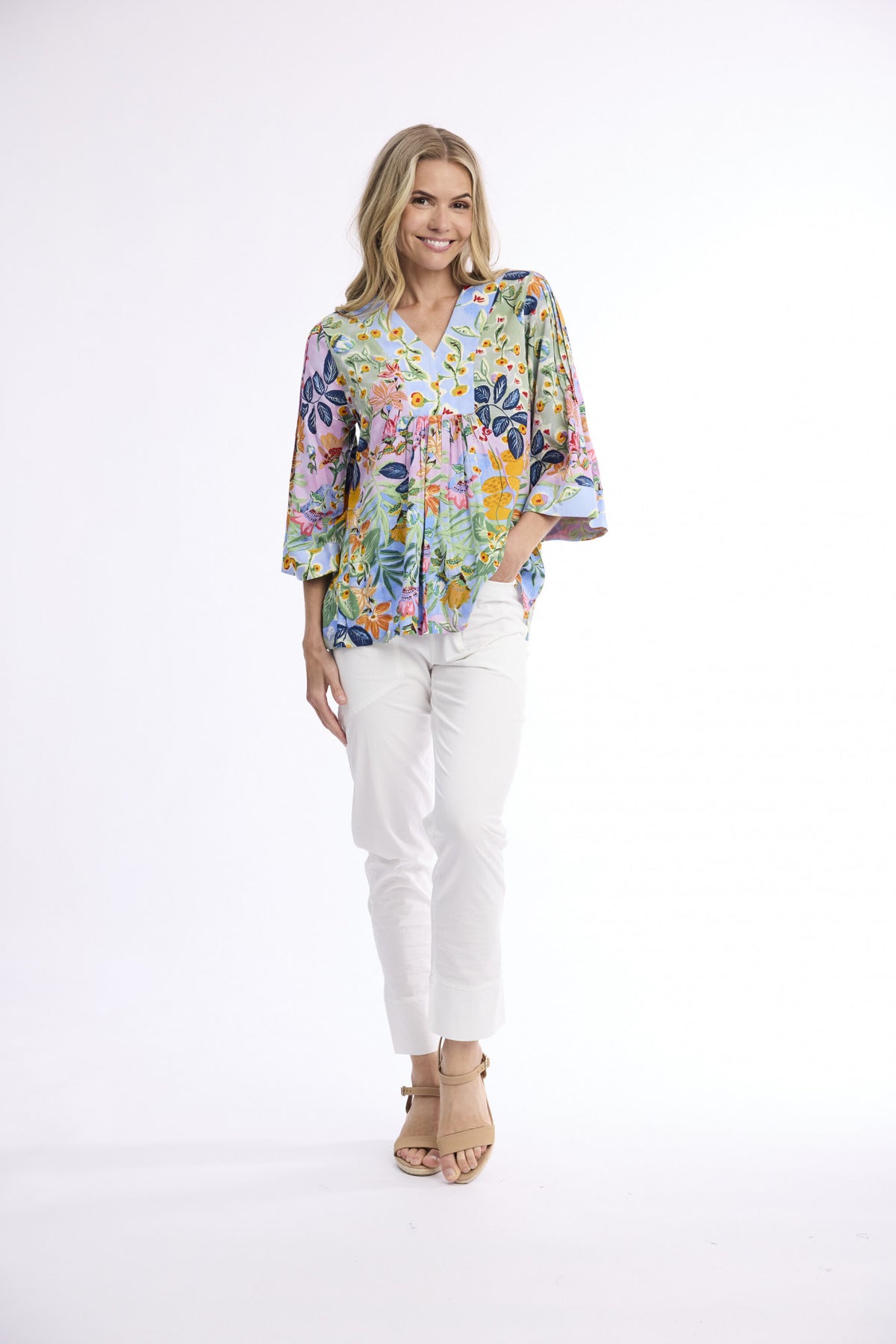 Orientique Ser Mer V Neck Top