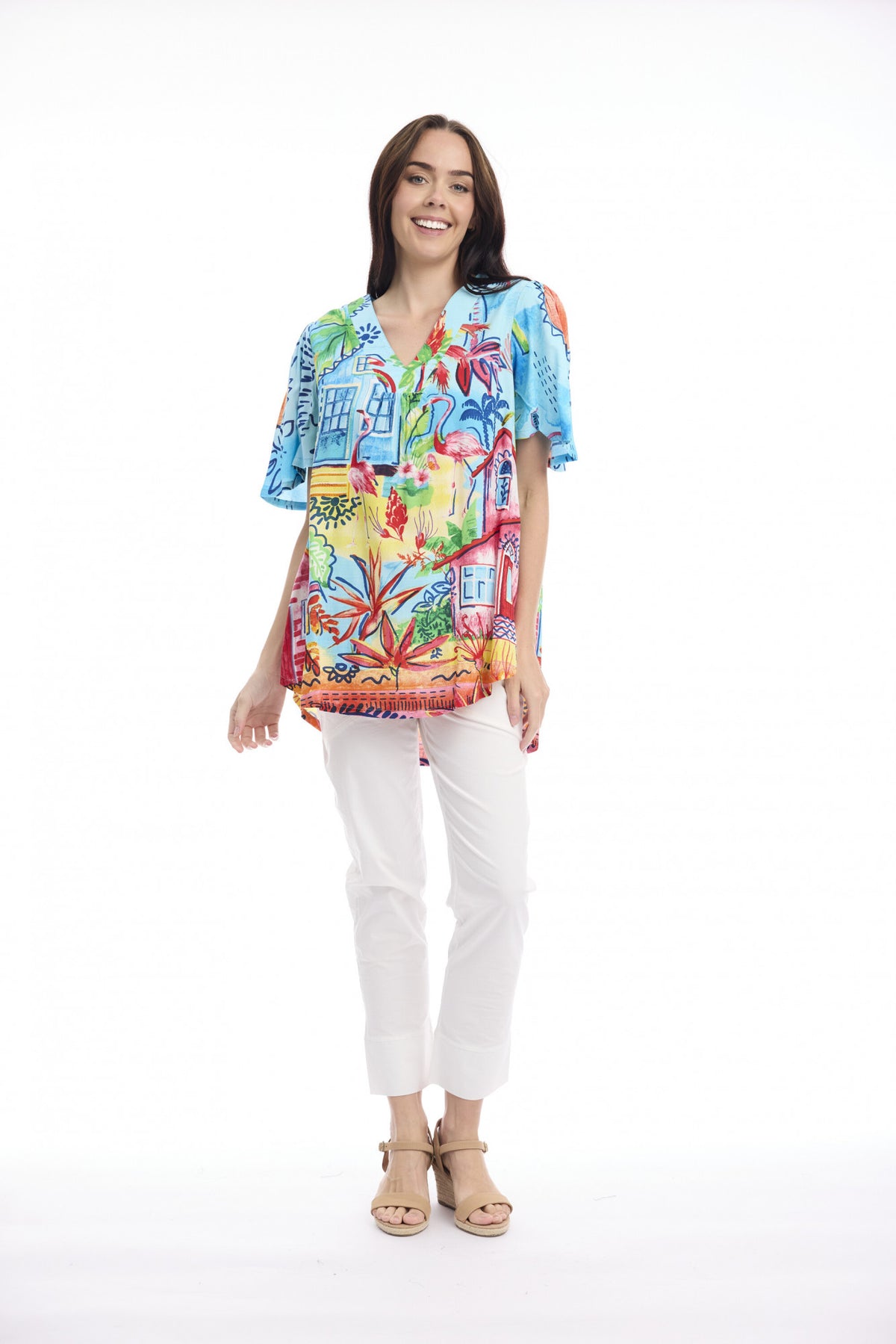Orientique La Mala V Neck Top