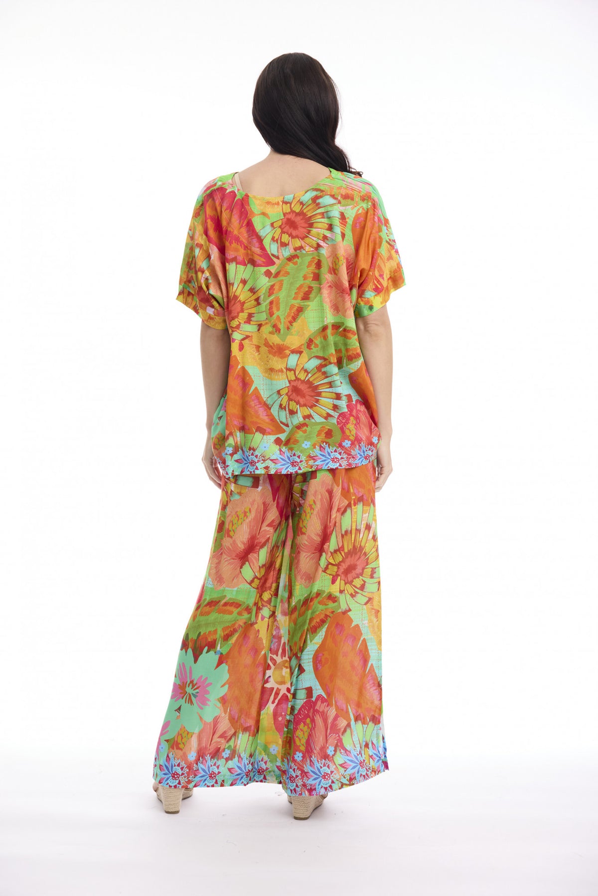 Orientique Tropical Floral Pants
