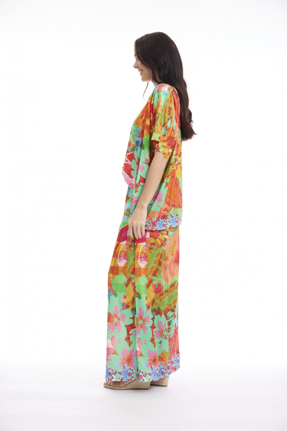 Orientique Tropical Floral Pants