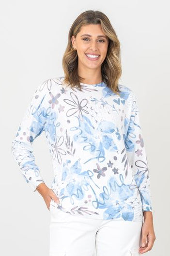 Bromley Printed Knit Top