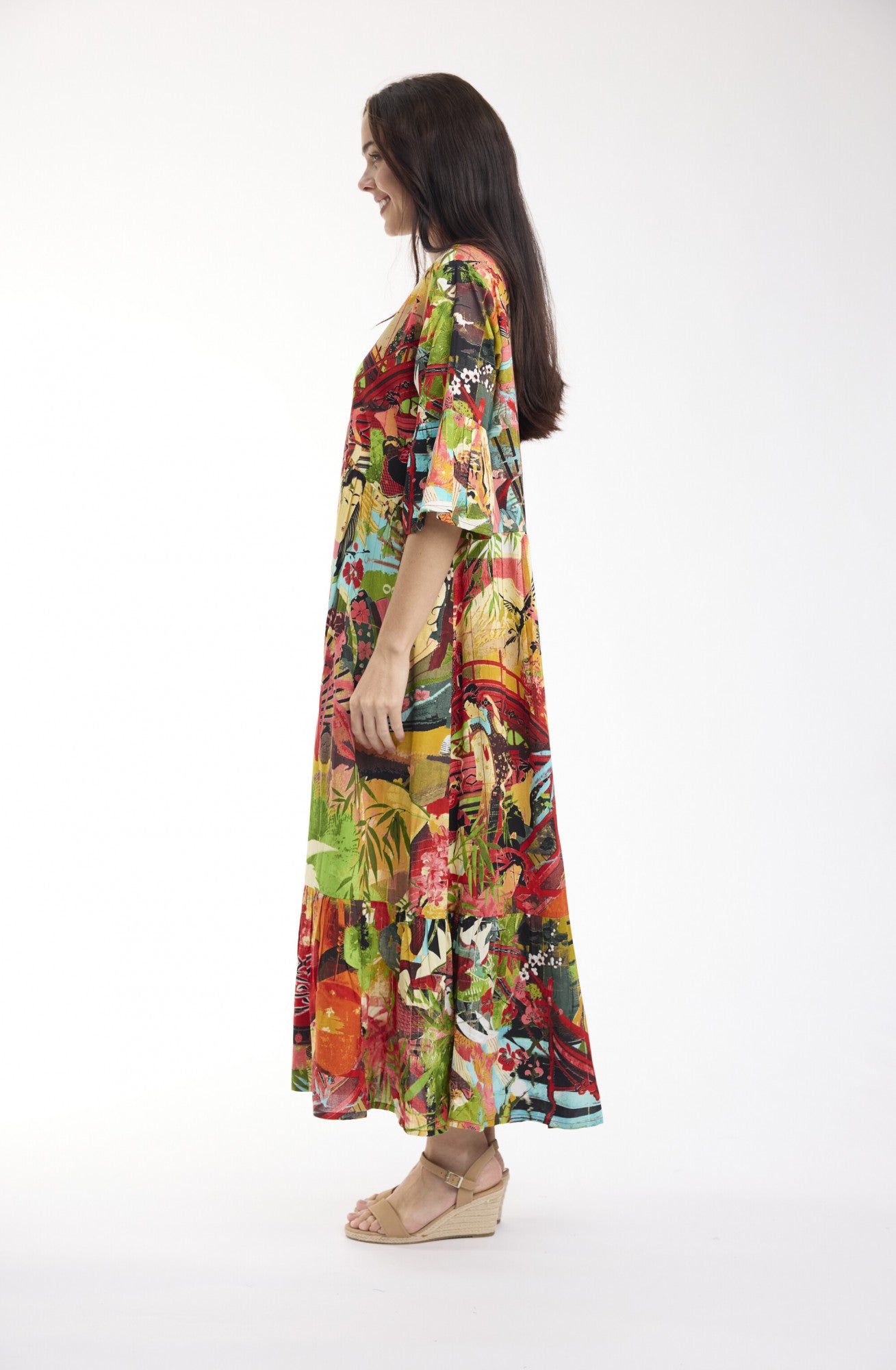 Orientique Jardin Exotique Maxi Dress