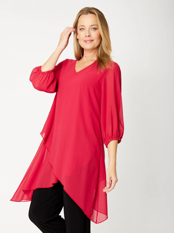 OPM Chiffon Overlay Tunic (4 Colours)