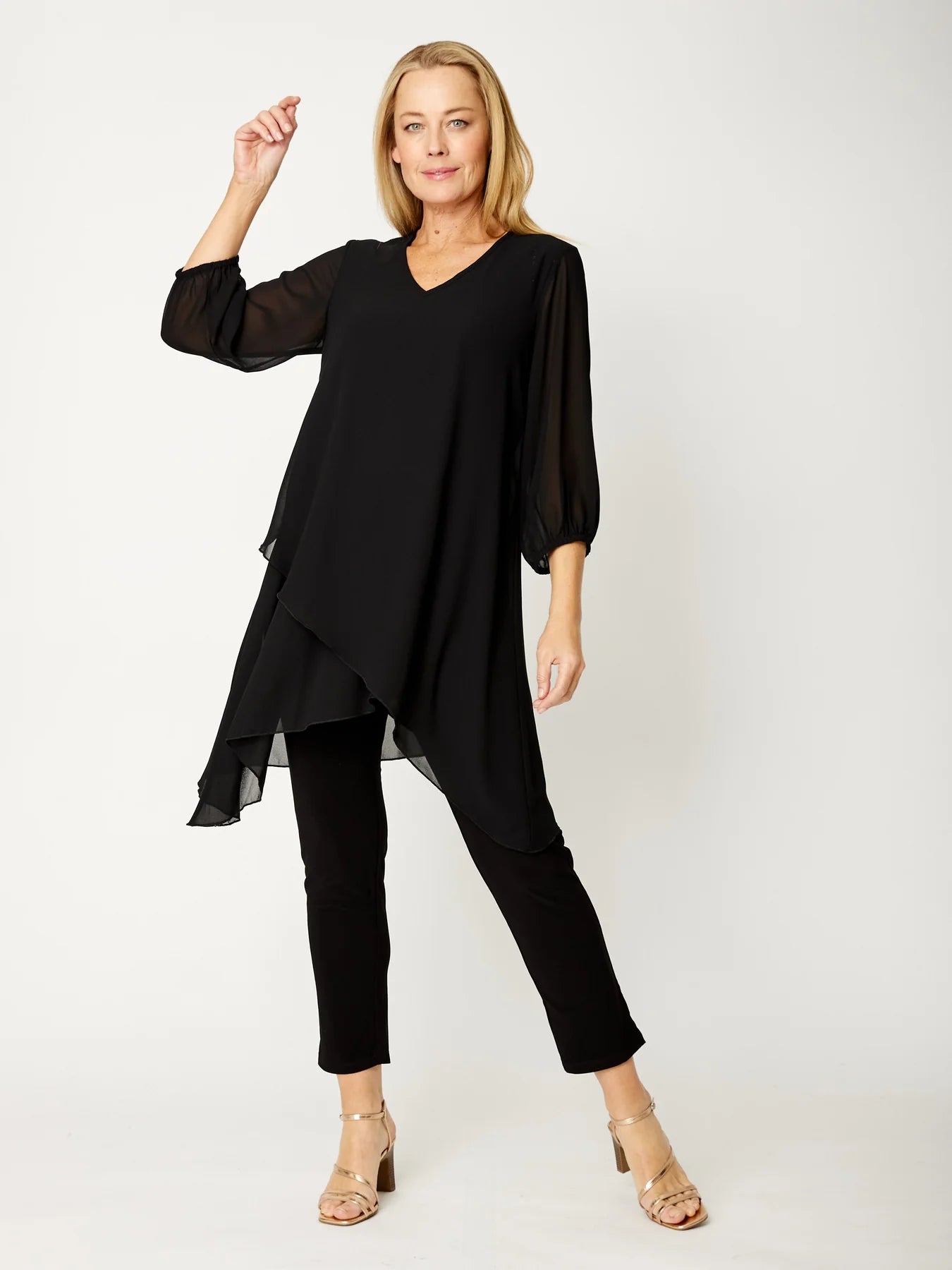 OPM Chiffon Overlay Tunic (4 Colours)