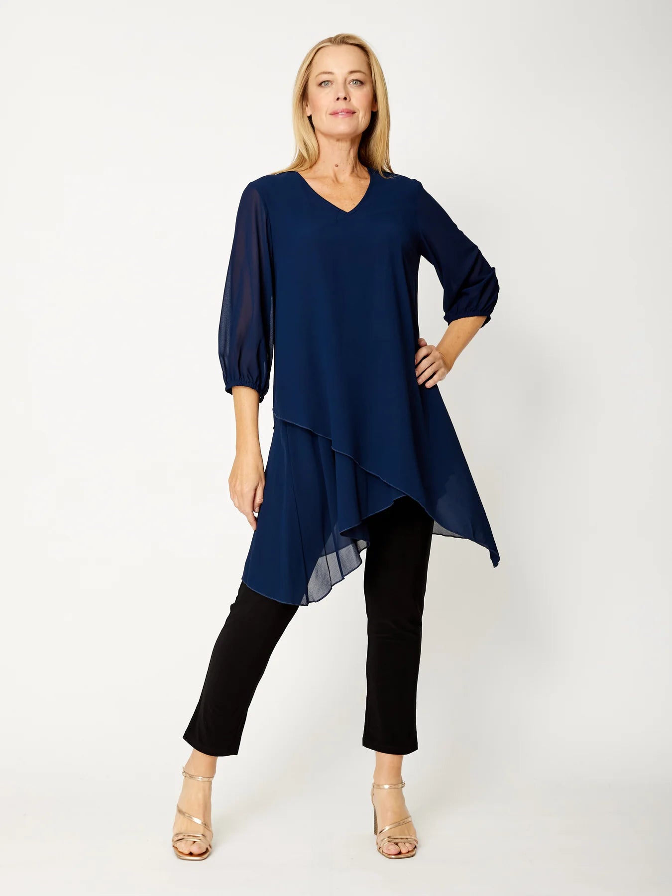 OPM Chiffon Overlay Tunic (4 Colours)