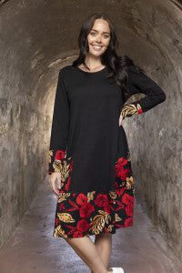 Orientique Rayon Blend Patch Dress