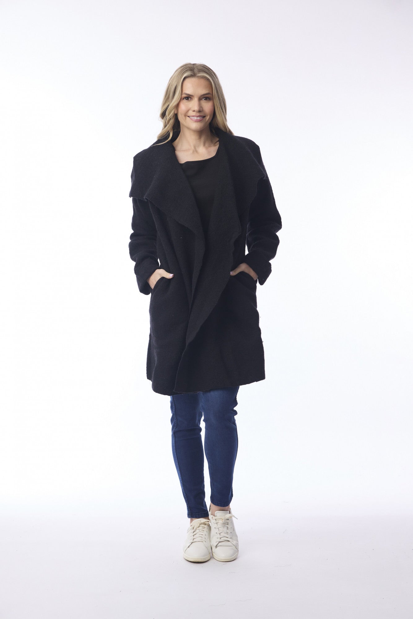 Orientique Wool Wrap Jacket  (Black or Olive)