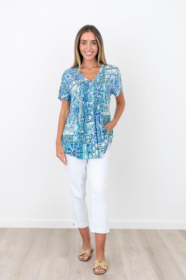 Flattering Renoma Pintuck top