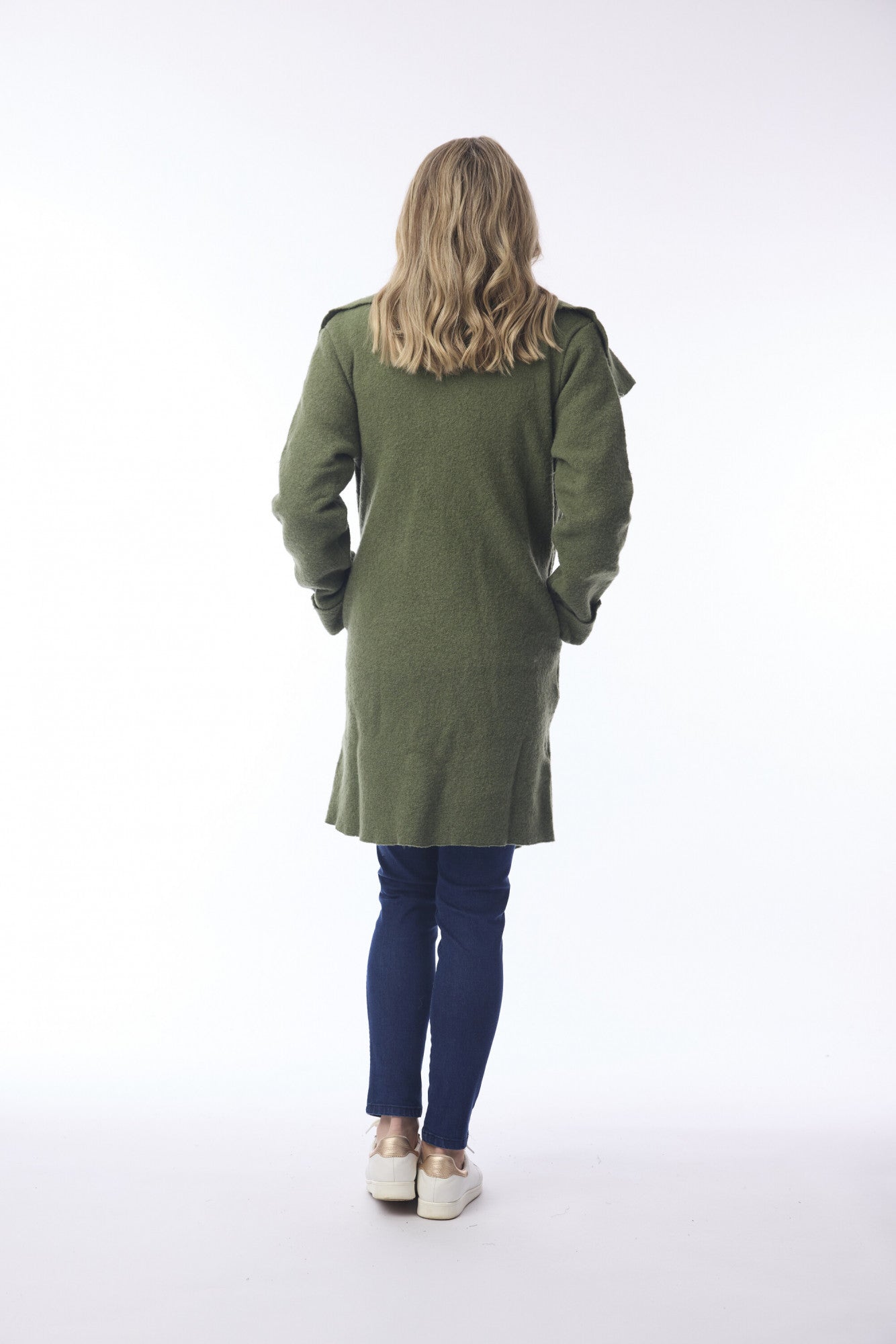 Orientique Wool Wrap Jacket  (Black or Olive)