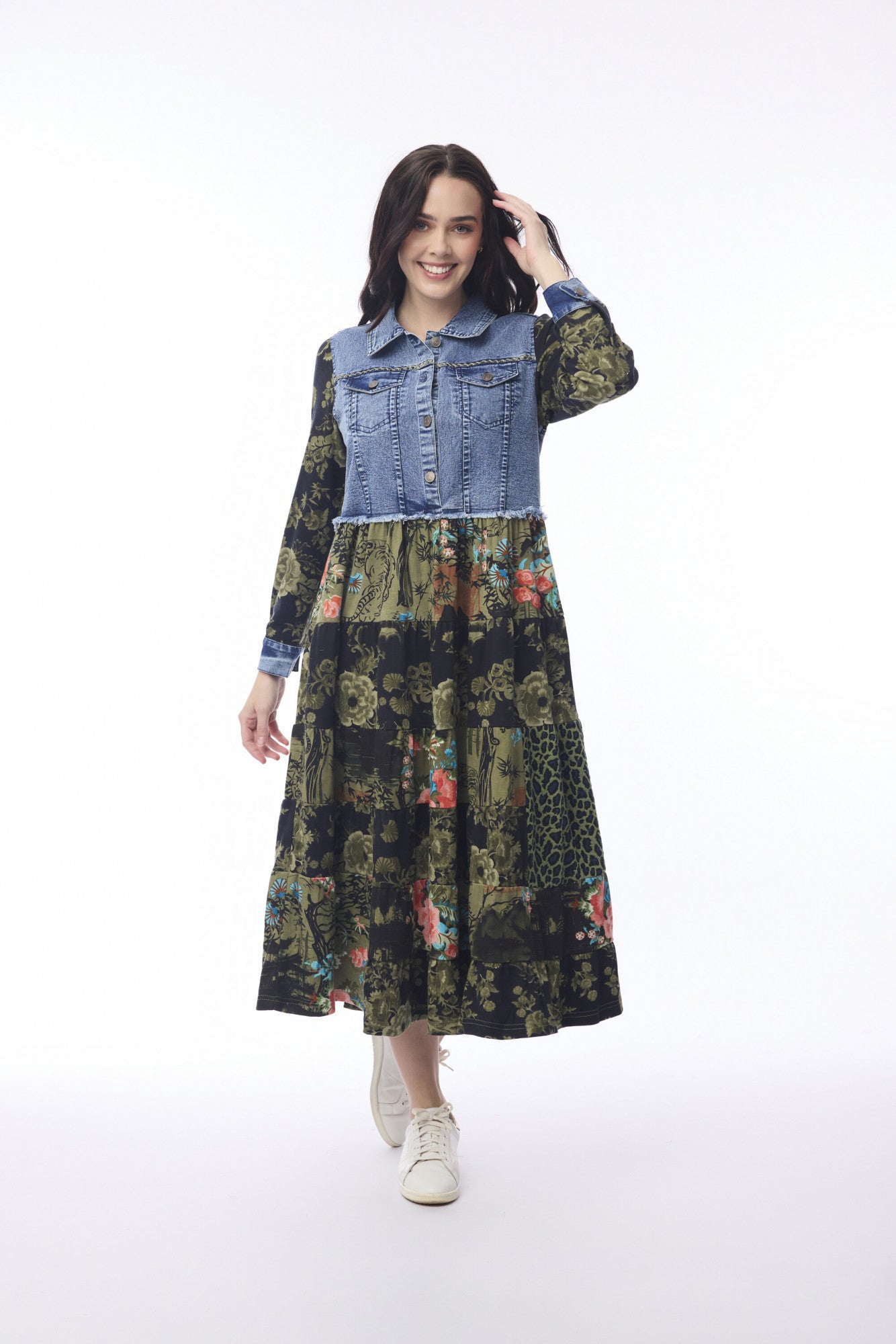 Orientique Keqioa Denim Mix Dress