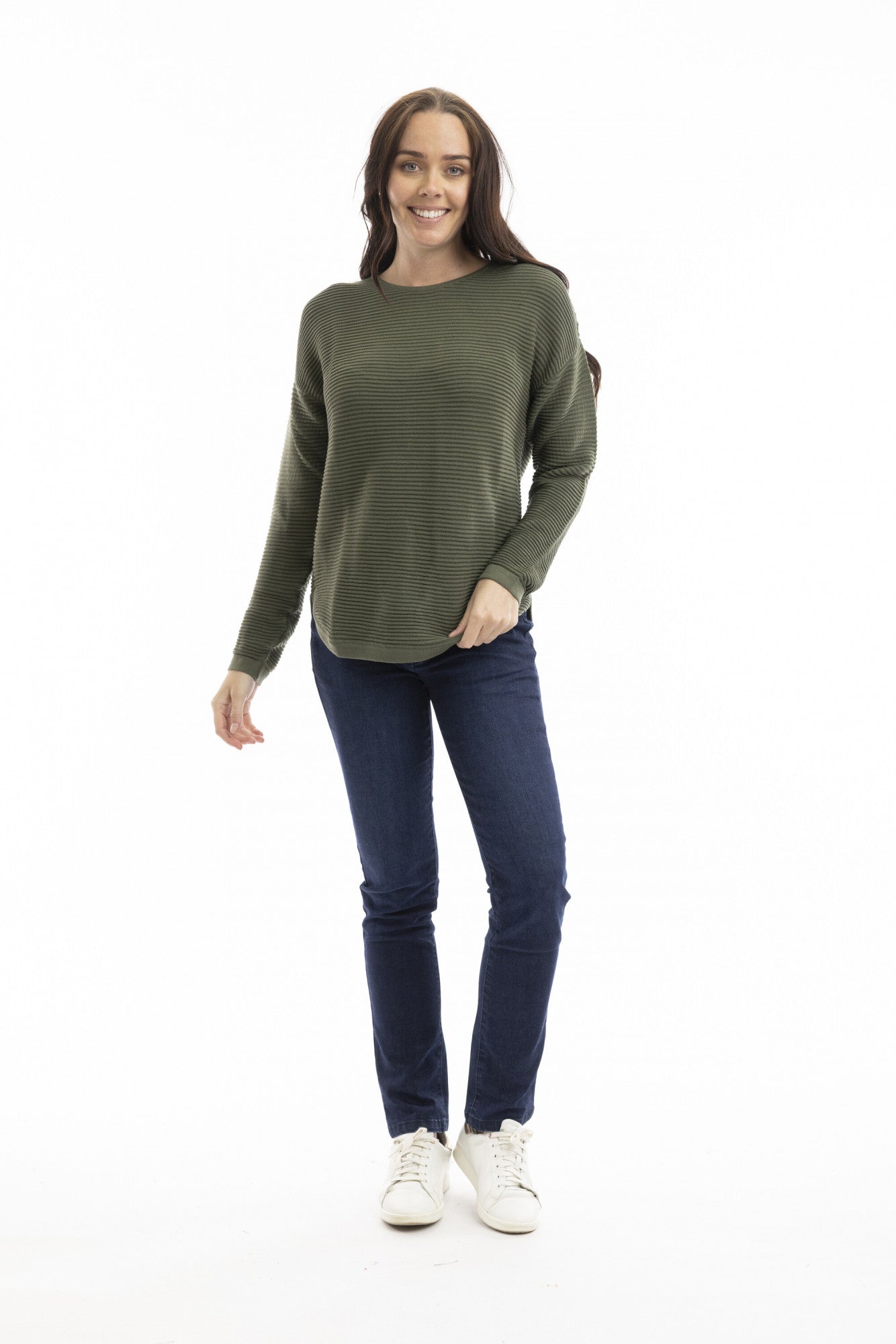Orientique Organic Cotton Rib Knit Jumper (Many Colours)