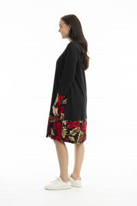 Orientique Rayon Blend Patch Dress