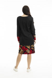 Orientique Rayon Blend Patch Dress