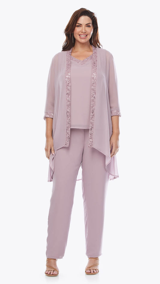 Layla Jones Chiffon Pant Suit Midnight or Emerald
