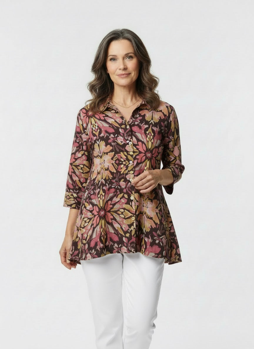 Jillian Longer Spliced Tunic Shirt