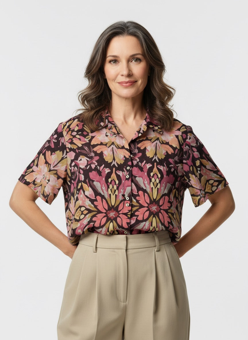 Soft Short Sleeve Blouse