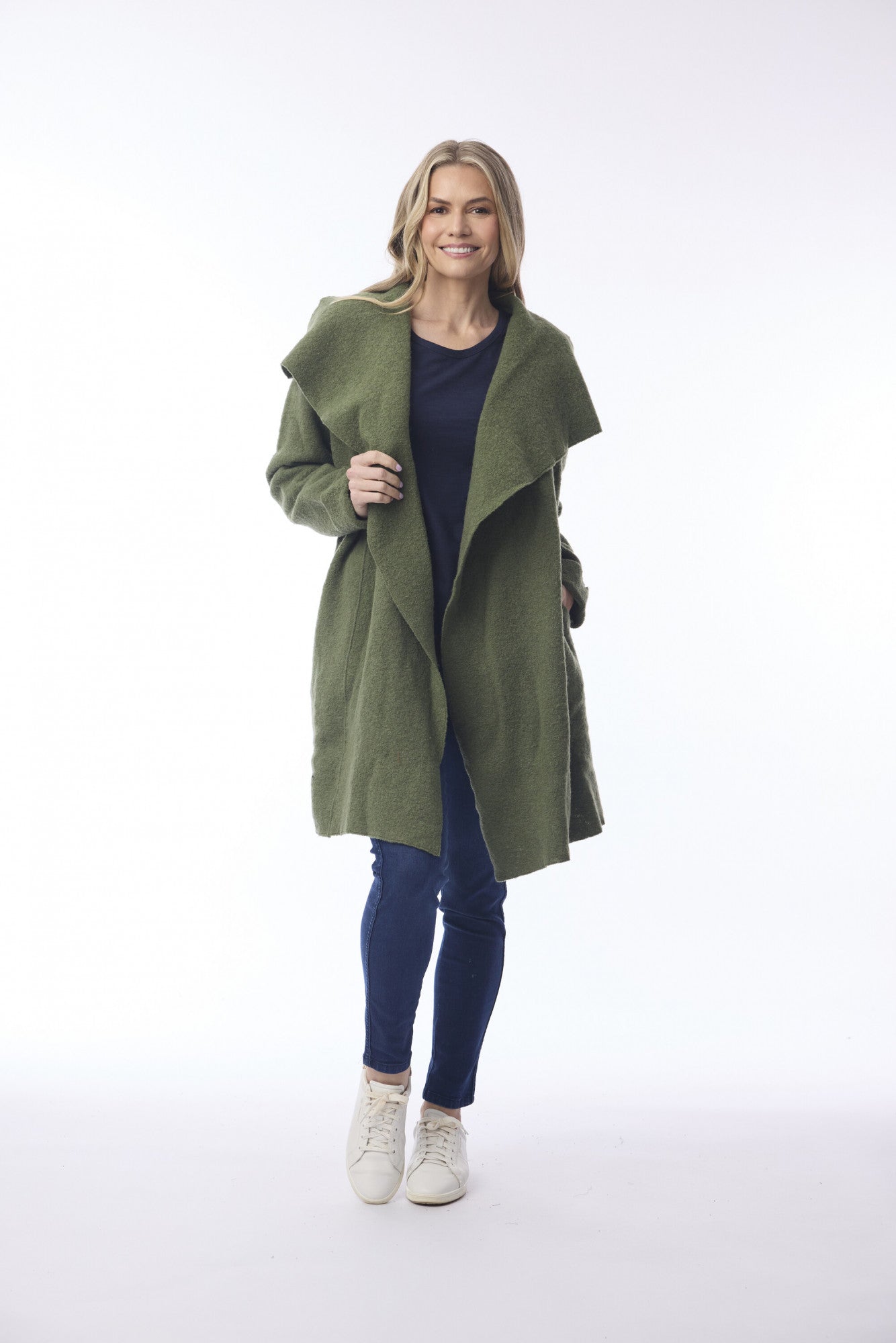 Orientique Wool Wrap Jacket  (Black or Olive)