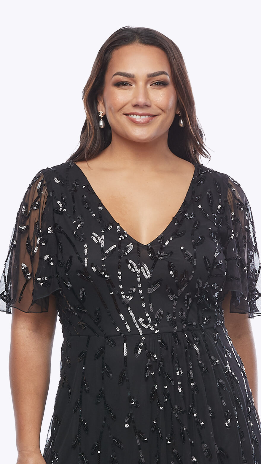 Layla Jones Stunning Long Sequined Dress