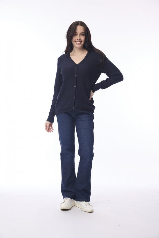 Orientique Organic Cotton Cardigan (Navy)