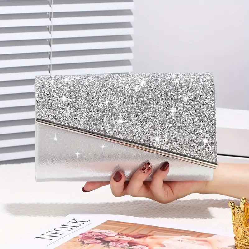 Silver Sparkly Evening Bag