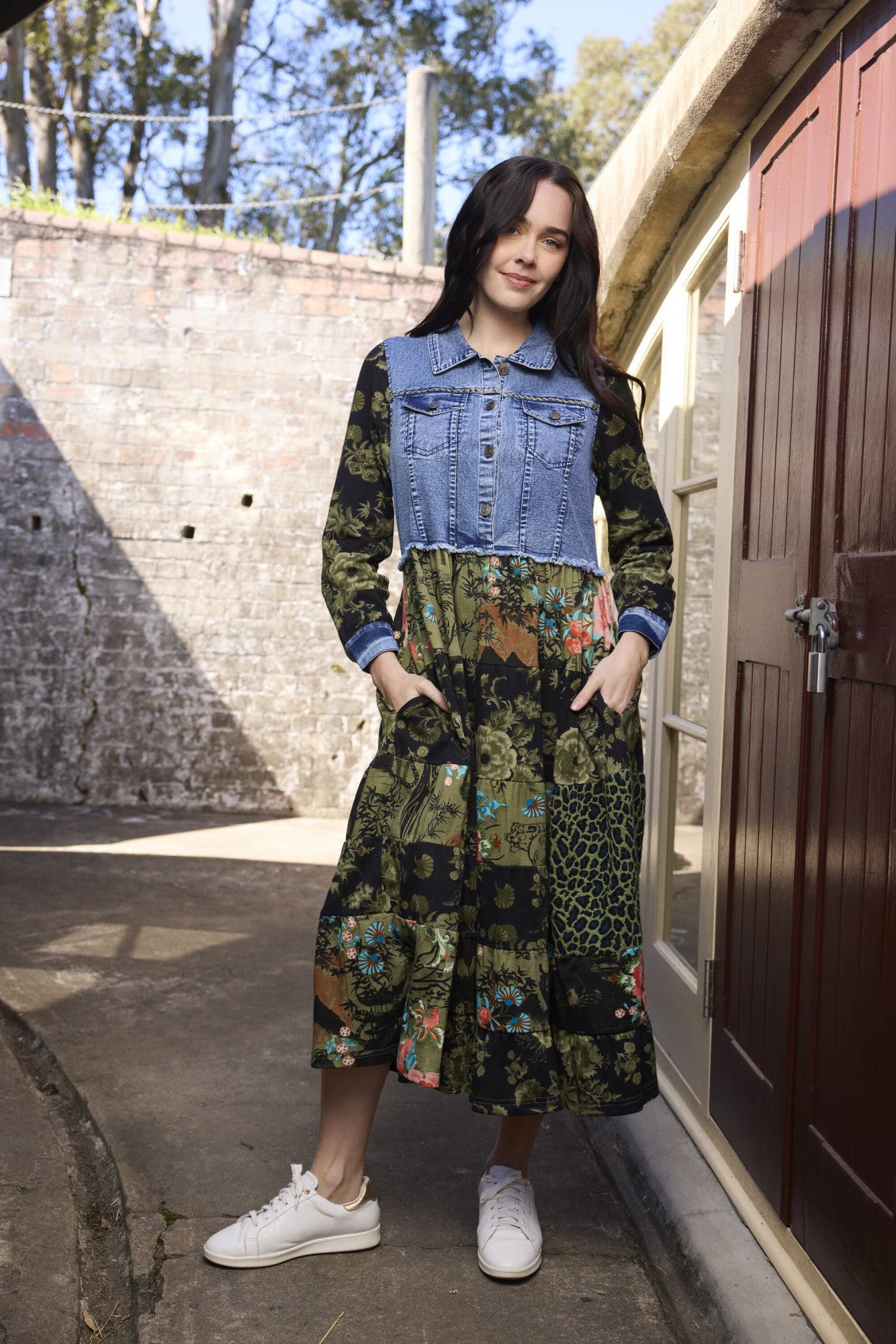 Orientique Keqioa Denim Mix Dress