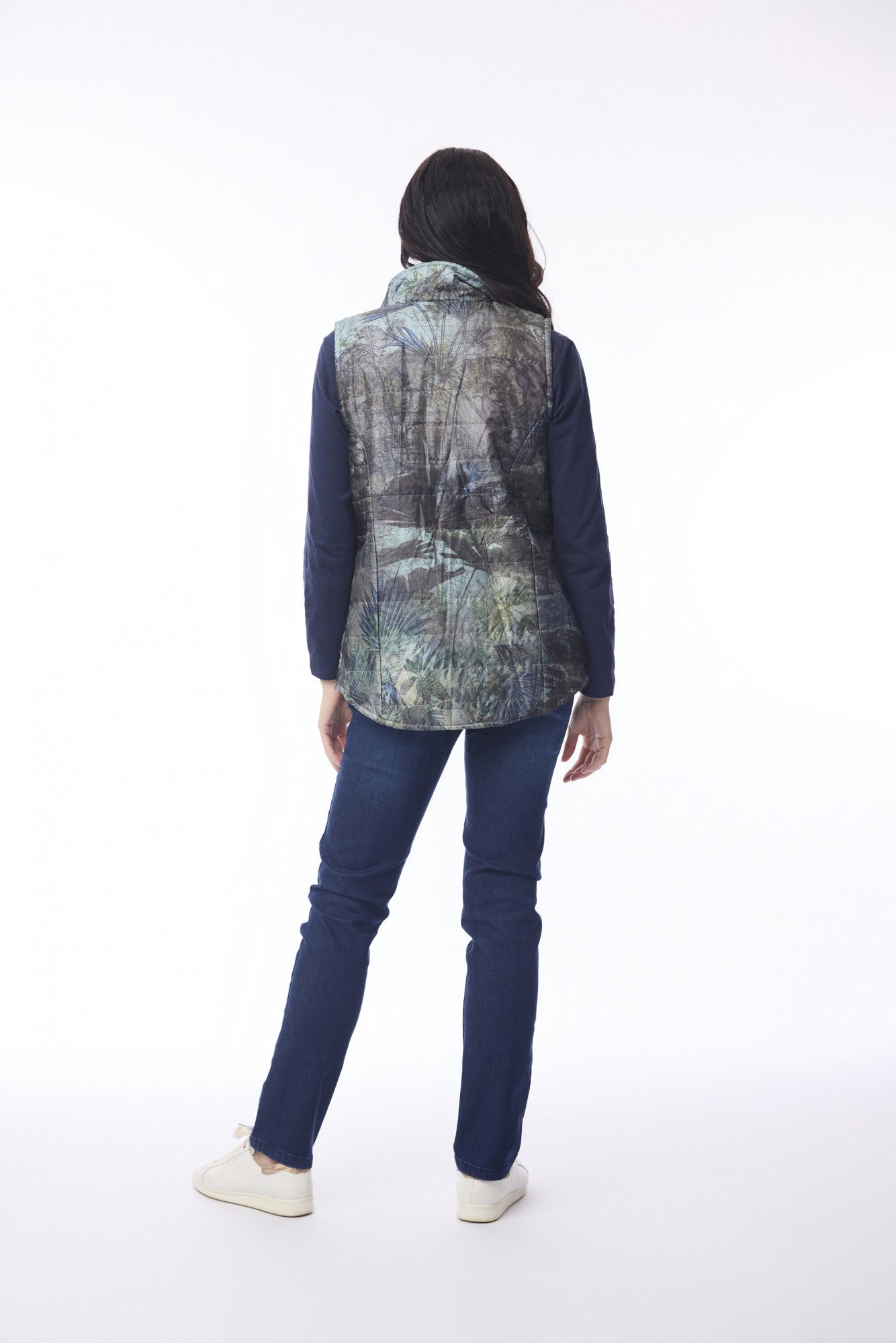 Orientique Reversible Puffer Vest - New Jungle
