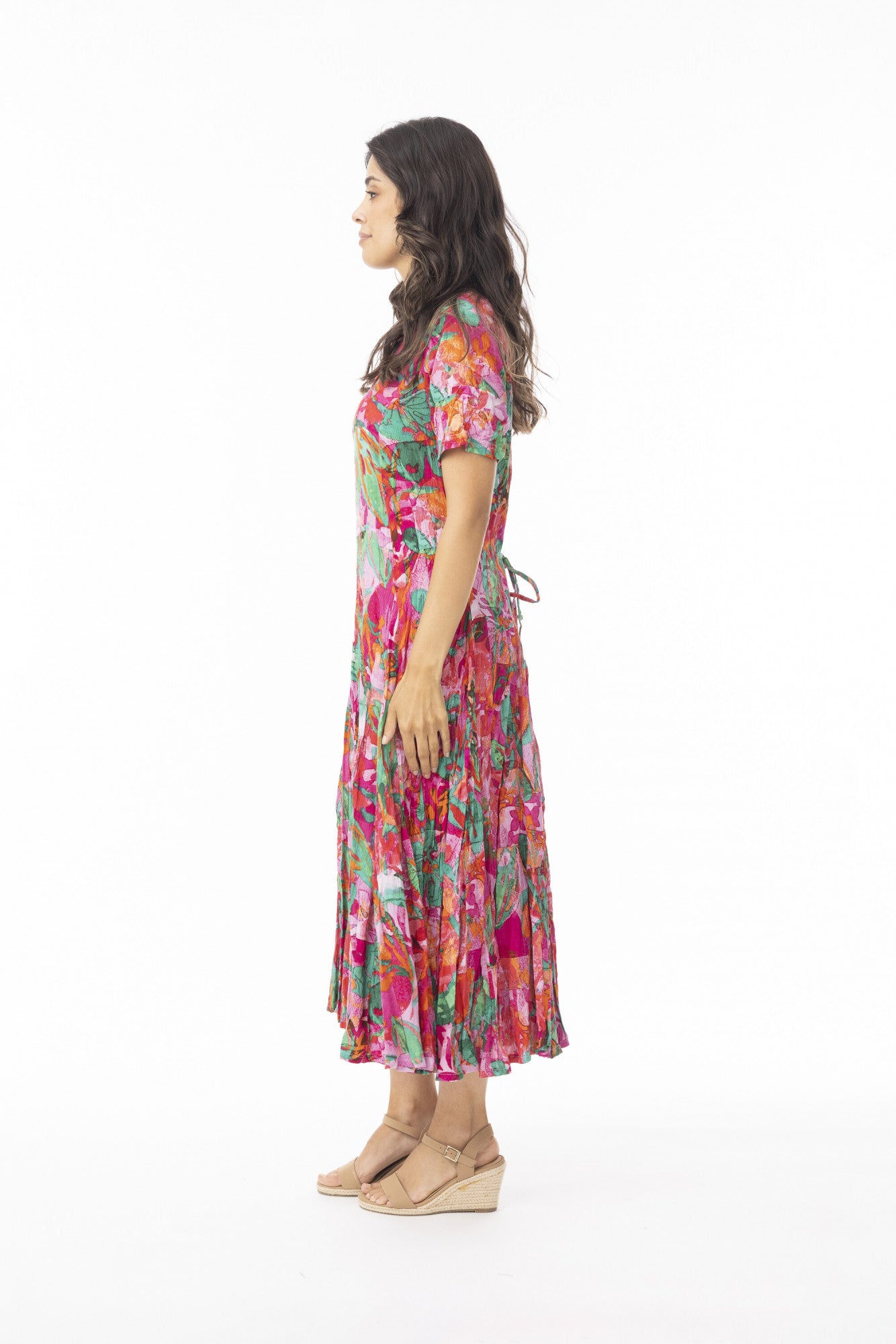 Orientique Flattering Godet Dress
