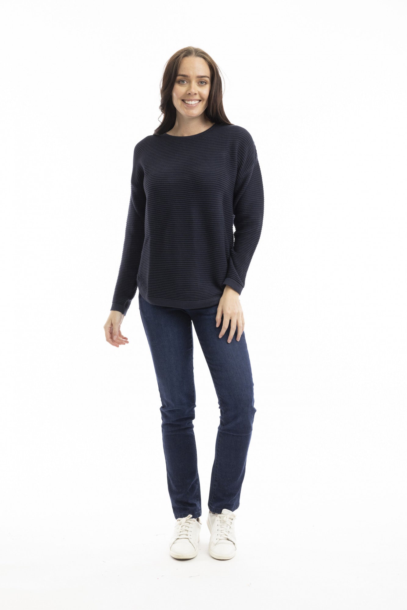 Orientique Organic Cotton Rib Knit Jumper (Many Colours)