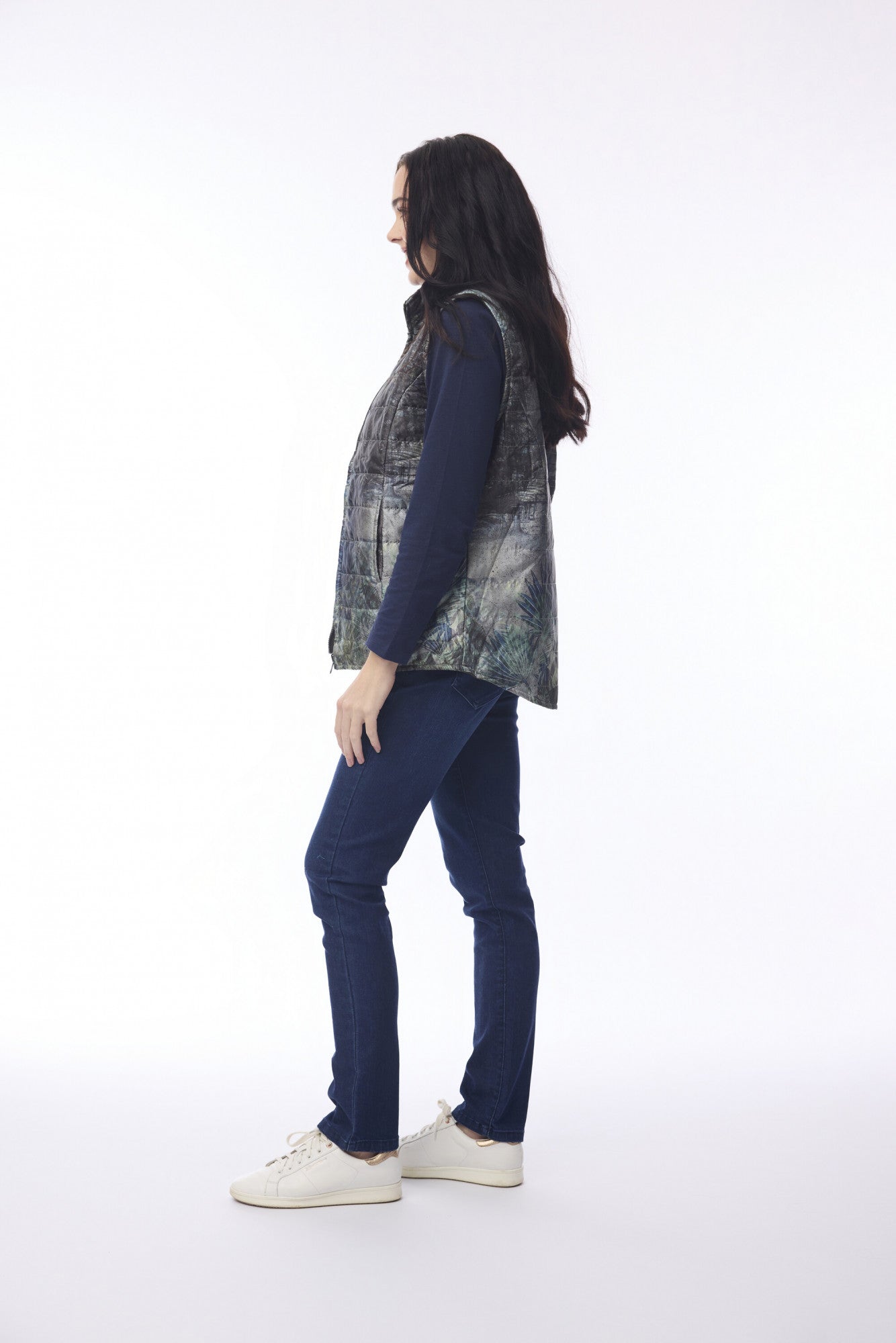 Orientique Reversible Puffer Vest - New Jungle